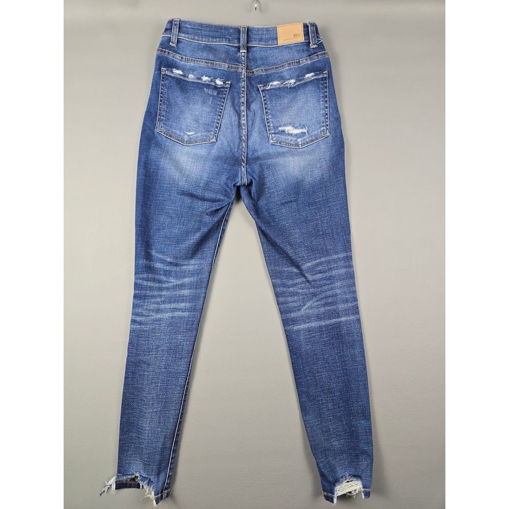 BKE Billie High Rise Ankle Skinny Distressed Jeans Blue Size 28 - Picture 3 of 13